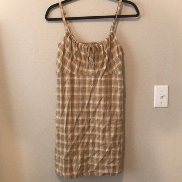 URBAN OUTFITTERS Yellow Plaid Gingham Mini Dress - Picture 3 of 3